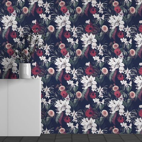 Papier peint panoramique - Motif Fleurs - 325 cm x 203 cm (1/3)