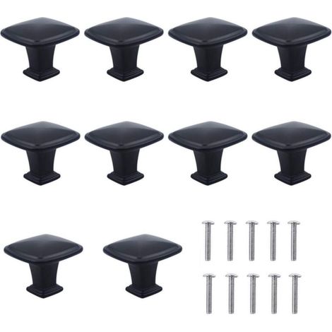 10 Stück schwarze Schubladentürgriffe