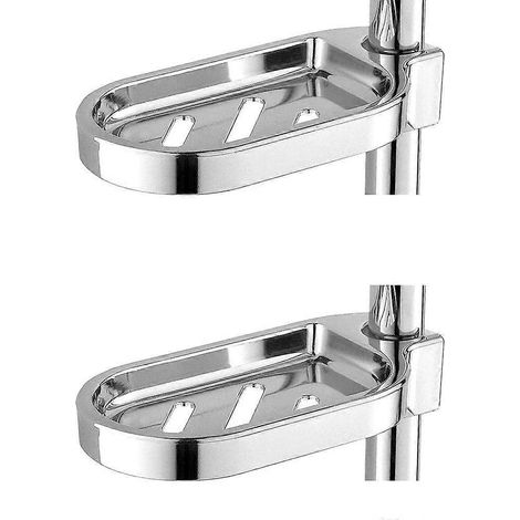 Porte-savon de douche, porte-savon mural sans perçage pour barre de douche (1/5)