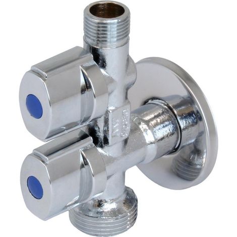 Valvola combinata in metallo per lavatrice Rubinetto per lavatrice e lavello 1/2"x3/4"x3/8" Valvola combinata, rubinetto per (1/5)