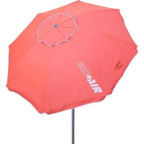INTEX 62245 PARASOL DE PLAGE ANTI-VENT AVEC PROTECTION UV50 CORAIL, DIMENSIONS Ø220 CM, HAUTEUR RéGLABLE, COUPE-VENT, S
