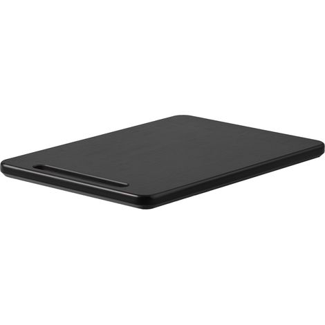 Mophorn Deslizador para Electrodomésticos 356 x 241 x 21 mm, bandeja de madera de 1,8 cm de grosor con ruedas de goma silenciosas y asa hueca, ideal para cafeteras y superficies de cocina, negro (1/5)