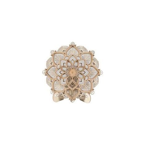 Moderne LED-Wandleuchte mit USB-Anschlüssen, dekorativem Mandala-Design, hängendem Holzrahmen und MDF-Beleuchtung (1/4)