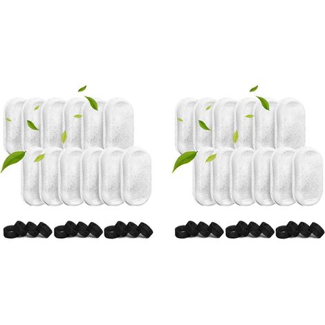 24 Katzenbrunnenfilter mit 24 Schwämmen, Ersatz-Edelstahlfilter für Haustiere für 3-Liter- und 2-Liter-Wasserbrunnen (1/5)