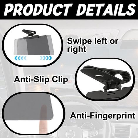 Parasol para coche, parasol antirreflejos, parasol con protección UV, protección contra el deslumbramiento, para coches y SUV (negro)
