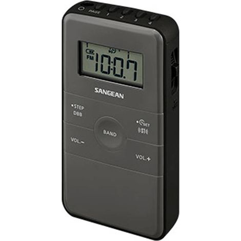 Sangean dt-140 schwarzes Taschenradio fm am wiederaufladbaren Akku