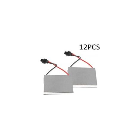 Lot de 12 générateurs de ventilateur de poêle alimenté par la chaleur, moteur de rechange pour poêle à domicile, ventilateur de cheminée, brûleur à bois, 40 x 40 mm