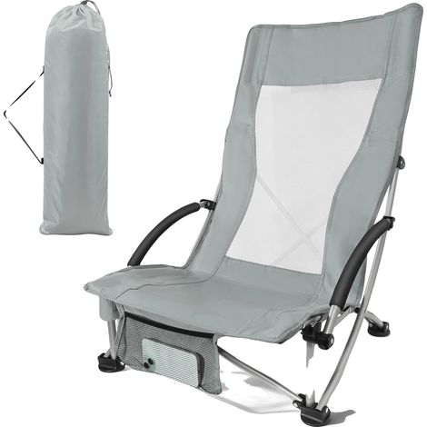 Campingstuhl, Leichtes Design, Ergonomischer Komfort, HELLGRAU (1/2)
