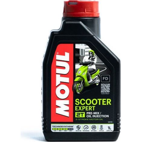 Huile Moteur Scooter - 2 Temps Semi-synthétique - Pour Moteurs Injection ou Carburateur - Compatible Catalyseur - 1 L (1/2)