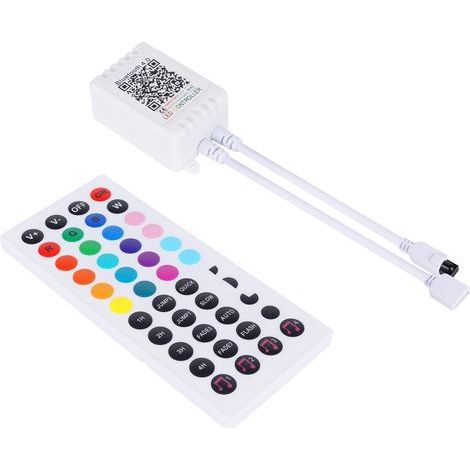 Telecomando Bluetooth a 44 tasti con infrarossi (IR) e infrarossi bianchi per strisce LED RGB e strisce luminose SMD 5050. (1/5)
