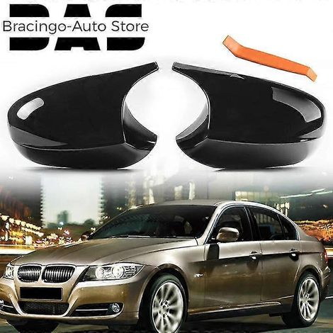 Passend für BMW Facelift E90 E91 2008-2011 E92 E93 2010-2013 LCI Rückspiegel-Dekorkappe, glänzend schwarz, Seitenspiegelabdeckung
