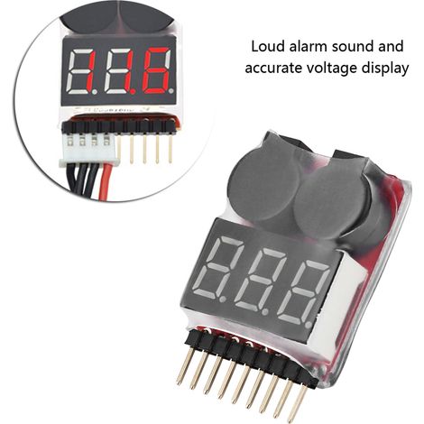 3 pièces/set Testeur de Batterie Lipo 1S-8S avec Alarme Sonore et LED, Accessoire RC