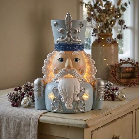 Noel Christmas Blue Light Up Nutcracker (1/2)