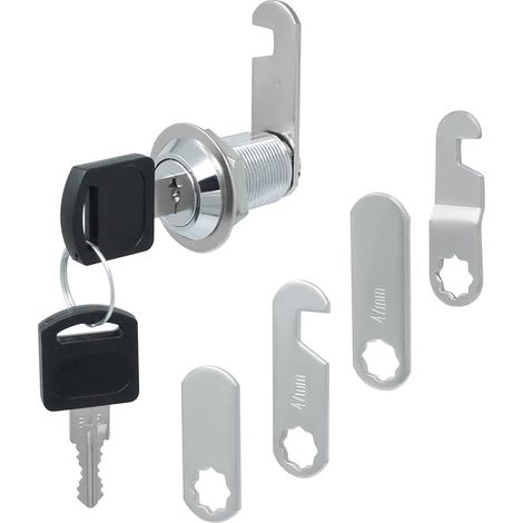 Serrure de boîte aux lettres de sécurité de 20 mm avec 2 clés, serrure de boîte à outils et 5 plaques de verrouillage différentes (1/5)