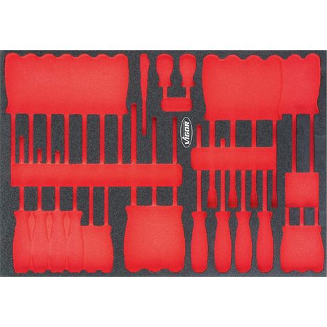 Vigor V4230 divisore in schiuma nera e rossa 10x10x10 cm