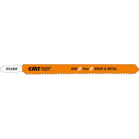 JT318VF-5 5 HOJAS DE SIERRA DE CALAR DE BIM PARA MADERA/METAL 132X1.7-2.6X10-15TPI (FINE) (1/2)