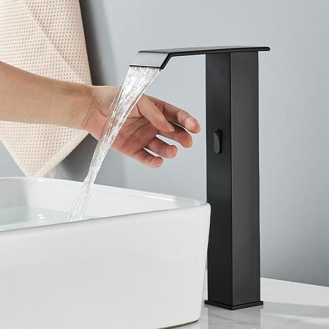 Robinet Automatique Lave Main Capteur infrarouge robinet d'eau cascade moyen-haut automatique haut de gamme cuivre inductif sans contact robinet de bassin