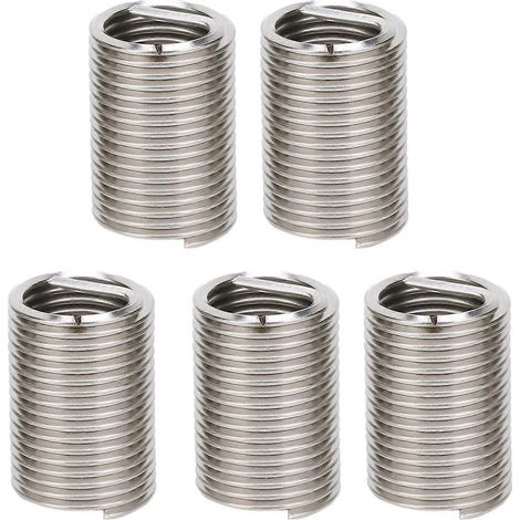 5 Stück Gewindeeinsätze, Reduziermuttern-Reparaturwerkzeug, Edelstahl, M24x3x2,5D