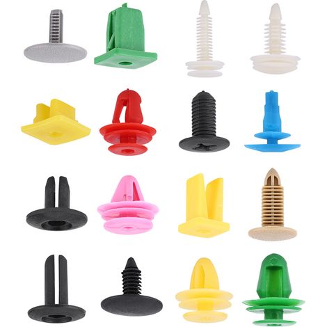 Kit 1000 pièces agrafes clips plastique assortis pour garniture portière voiture fixations rivets poussoirs pare-chocs (1/5)