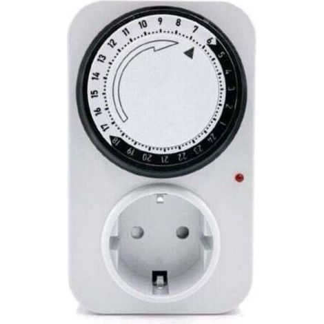 4000W Programmateur journalier mécanique avec Voyant Blanc 120x85x72mm 16A