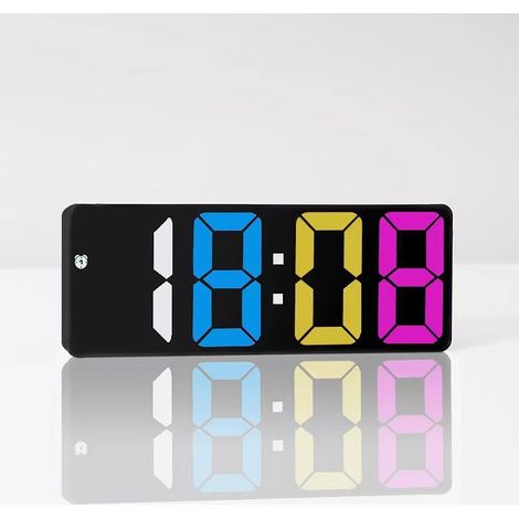 Horloge Digitale avec Écran LED, Horloge Numérique avec Fonction Snooze, Horloges de Chevet Réveil Matin, Alimenté par USB, Batterie (1/5)