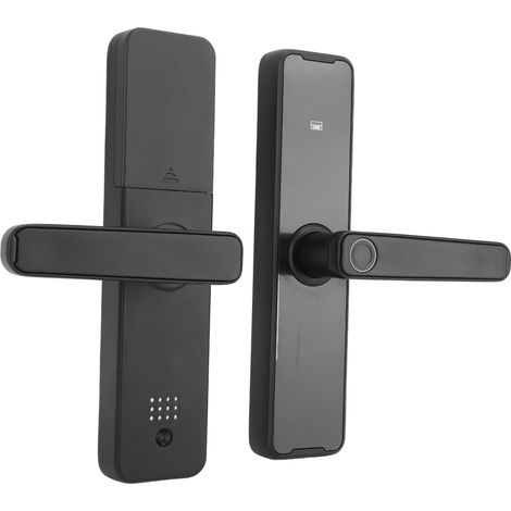 Serrure intelligente à empreintes digitales, carte à balayage, mot de passe électronique pour porte en bois (1/5)