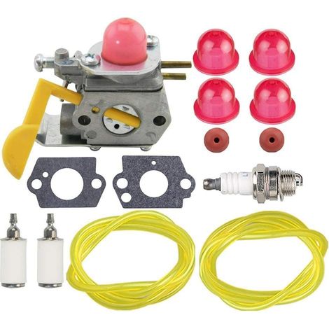 Hippotech C1U-W18 Carburateur avec ligne de carburant Filtre à carburant Replacement for Craftsman Replacement for Poulan Weedeater MX550 MX557 P1500 P2500 P3500 TE475 TE475Y XT260 XT700 tondeuse (1/3)