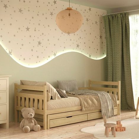 Cama nido 90x200 con somieres y cajones incluidos David Madera (1/4)