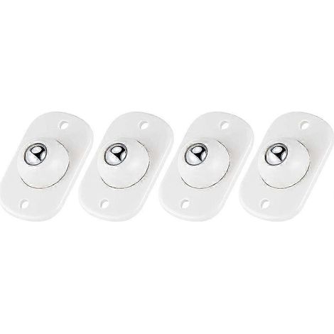 Quatre mini roulettes pivotantes en acier inoxydable compatibles avec les meubles, les boîtes de rangement et les armoires. (1/5)