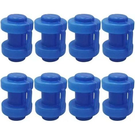 Lot de 8 (Bleu)Trampoline Embout de Poteau pour Les Piquets de Filet du Trampoline diamètre 25 MM, Particulièrement Robustes, Résistants aux Intempéries Embouts, Filet de Sécurité Pièce de Rechange-DO