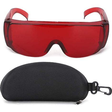 Lunette de Protection Travail, Lunettes de Sécurité, Couleur:Rouge (1/5)