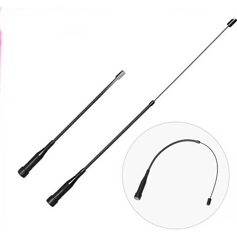Walkie-talkie telescopic antenna, UV dual-segment retractable and flexible antenna, folds down 21.5cm and extends 36cm. (1/5)