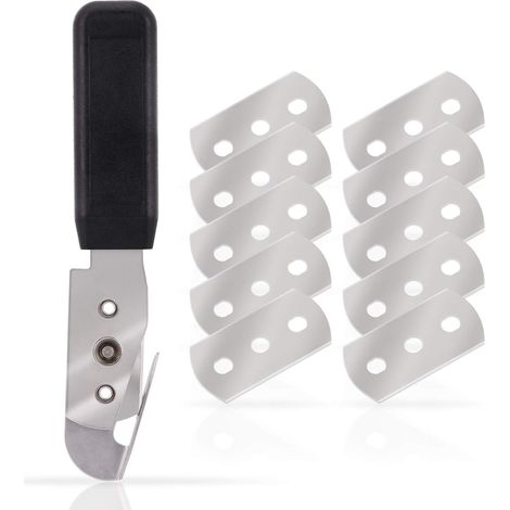 Cutter avec 10 Replaceable Double Side Blade, Acier Inoxydable de précision de Coupe Couteau, Manuel Couteau for Automotive Vinyl Wrap Matériau, papier d'emballage, fond d'écran (1/5)