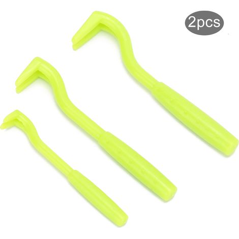 Lot de 2 pinces à tiques et à puces vertes en ABS pour animaux de compagnie (chiens et chats). Outil de toilettage polyvalent. (1/5)