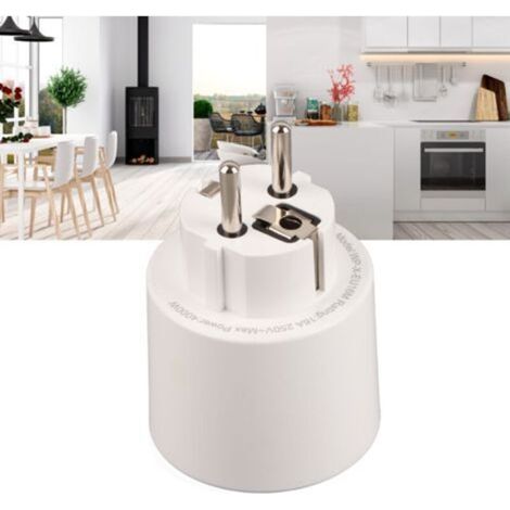 [NON UTILIZZATO] Presa intelligente WiFi MOES, rotonda, elegante, in ABS, con controllo remoto tramite app, senza fili, 4000W