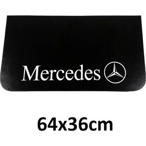 Presse garde-boue Mercedes avec logo et écriture blanche 36x64cm