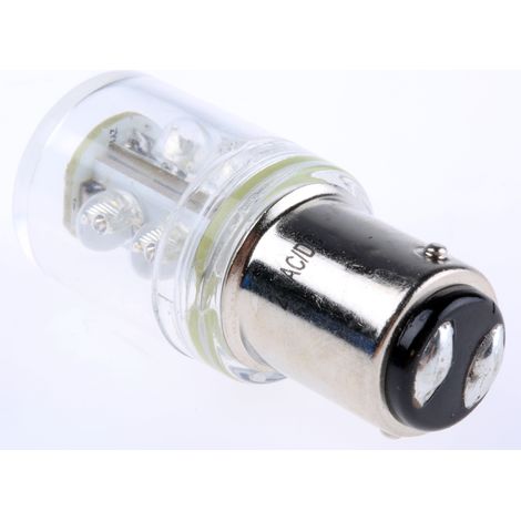 Lampe LED balise, BA15d, 24 V (c.a./c.c.), Bleu, 6 LEDs , intensité: 6 x 400 mcd ( Prix pour 1 )
