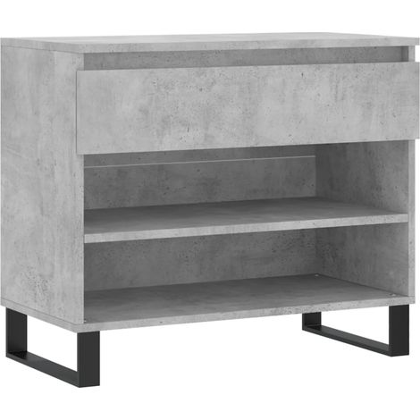 Maison Exclusive - Scarpiera Grigio Cemento 70x36x60 cm in Legno Multistrato