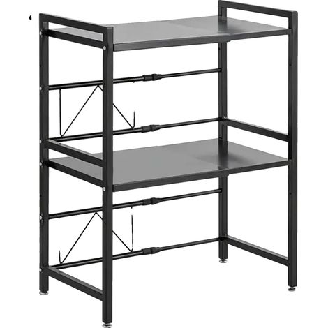 Support de four à micro-ondes, Design ajustable, Construction en acier robuste, 2-Tier (1/2)