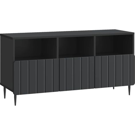 vidaXL  TV Cabinet  with Drawer Black 102 x 34.5 x 50 cm Engineered Wood