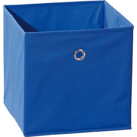 Boîte de rangement cube 32 cm - Winny - Bleu - Livraison gratuite (1/3)
