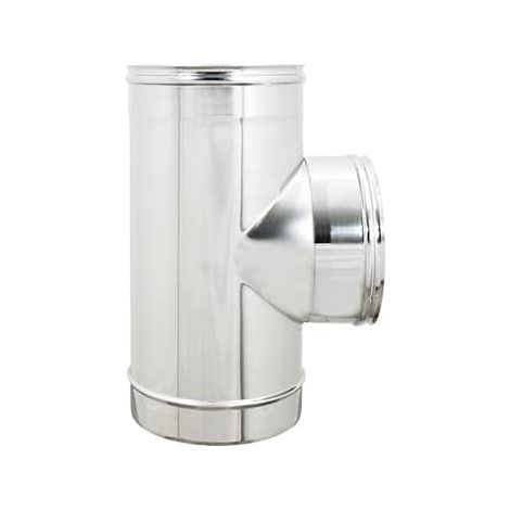 Raccord en T en inox F.F.M. Ø13 cm – Acier AISI 304 – Pour conduits de fumée et ventilation