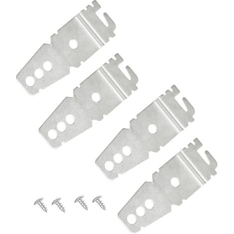 Lot de 4 supports de montage universels pour lave-vaisselle sous le comptoir, avec vis, compatible avec Whirlpool, Kenmore (1/5)