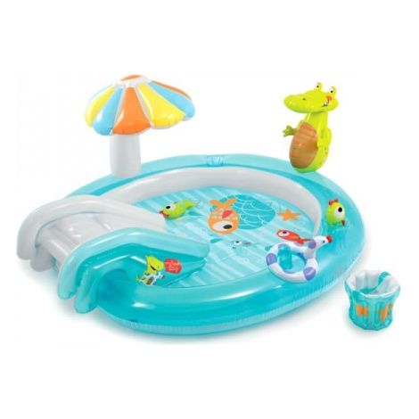 Piscina Hinchable Ovalada 203X173X89Cm Infantil Gator Intex