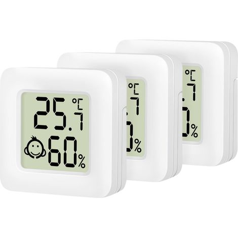 Digitales mini thermometerhygrometer im 3er pack