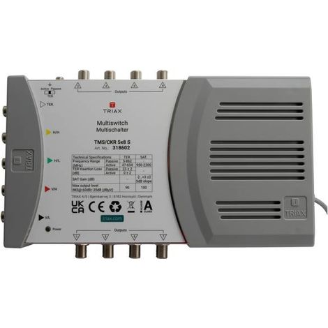 Triax Multiswitch TMS 5 8S distribuzione TV satellitare