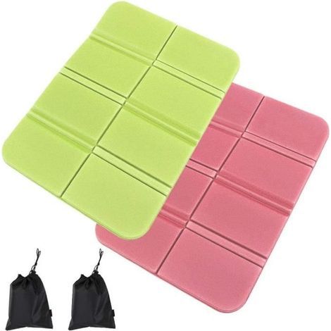 Waterproof Foldable Outdoor Cushions - Set of 2 in Pink & Green