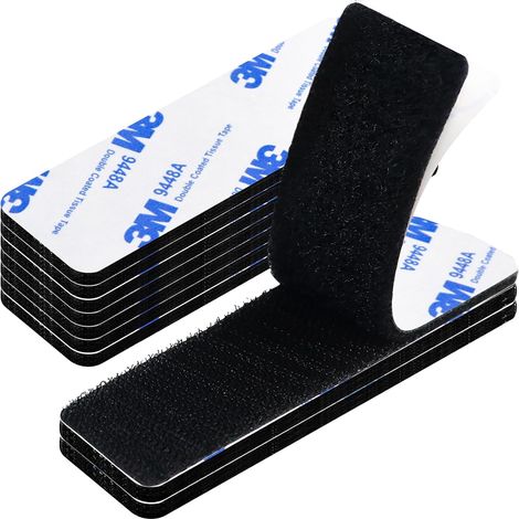 10 Stück doppelseitiges Klebeband, doppelseitiges Klebeband, extra starkes Griffband, rechteckig, leistungsstarker doppelseitiger Klebstoff, wiederverwendbar, 3 x 10 cm (1/5)