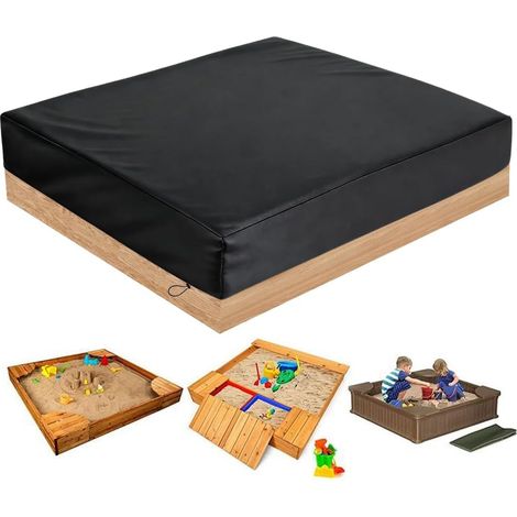 Housse de Bac à Sable 160 x 160 cm, Couverture de Bac à Sable avec Cordon de Serrage, Protection Bac à Sable, Bâche Bac à Sable pour bac à Sable, Piscine, Jardin (1/5)