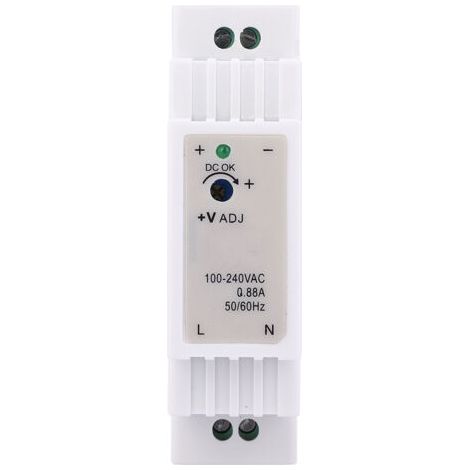 QORVA-Alimentation à découpage sur rail DIN 12V 1,25A 15W – Modèle DR-15-12 – Sortie stable avec faible bruit d'ondulation - 15WDR-15-12